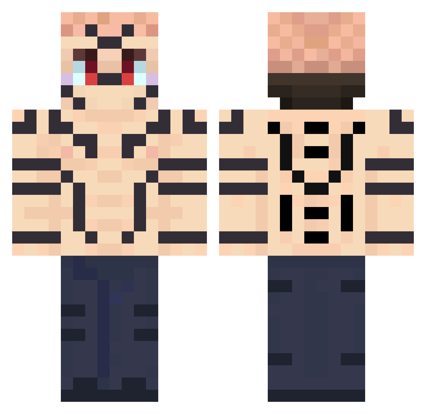 NotSurge420 Minecraft skin, front and back view