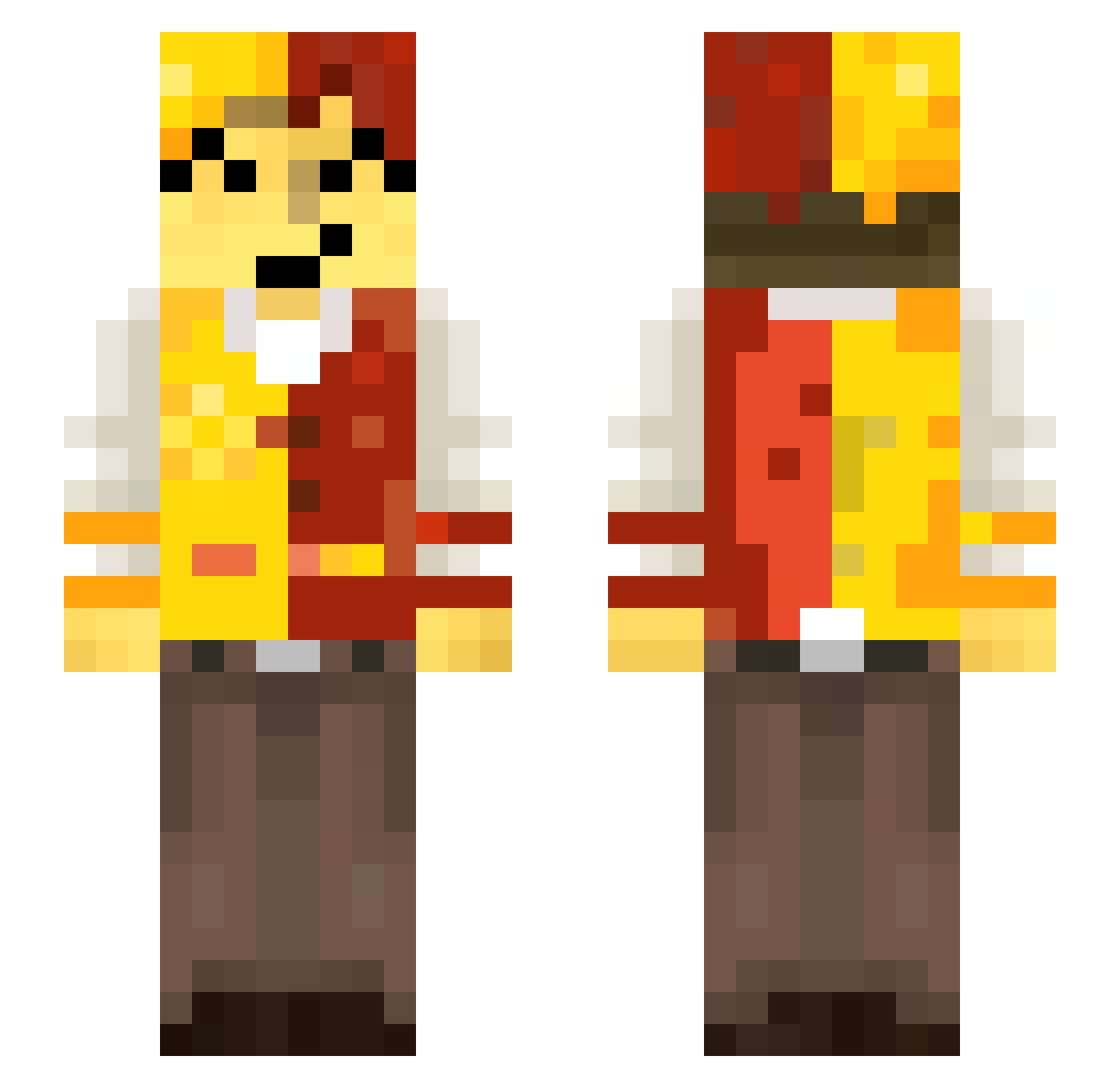 MenggieCM_ Minecraft skin, front and back view