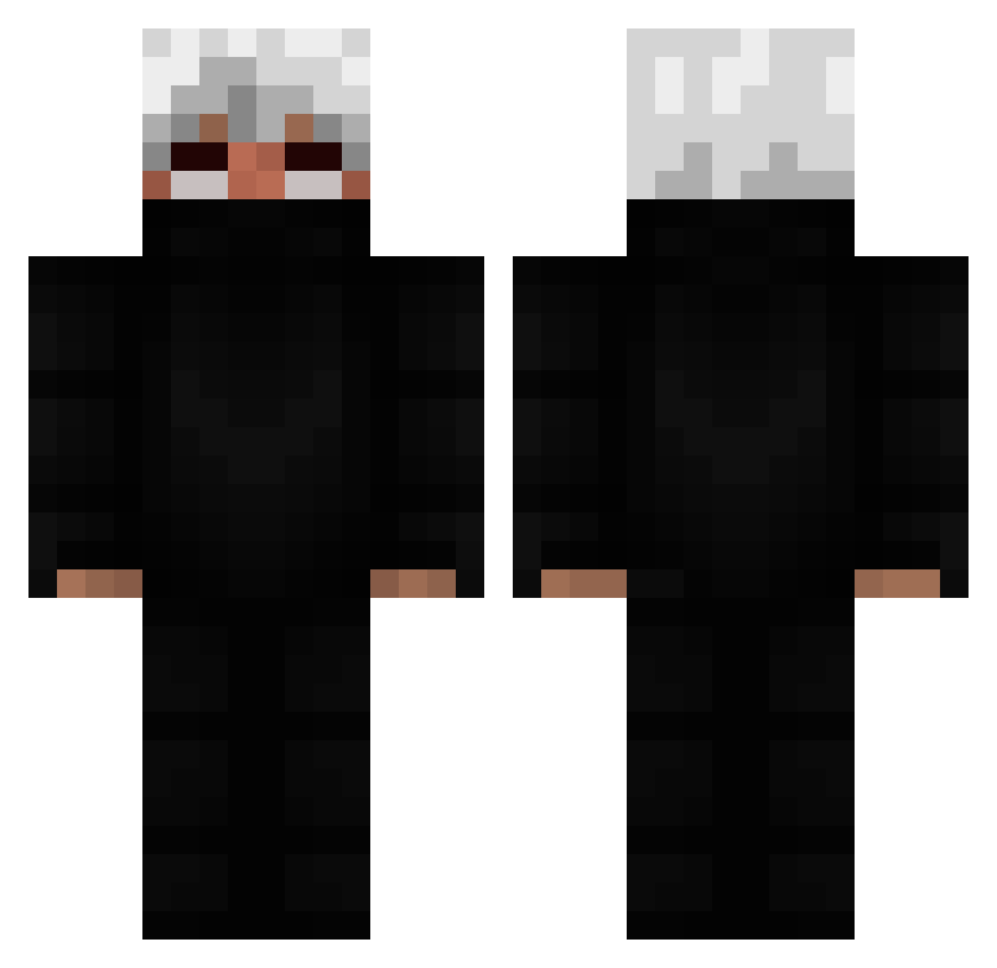 Poetizando Minecraft skin, front and back view