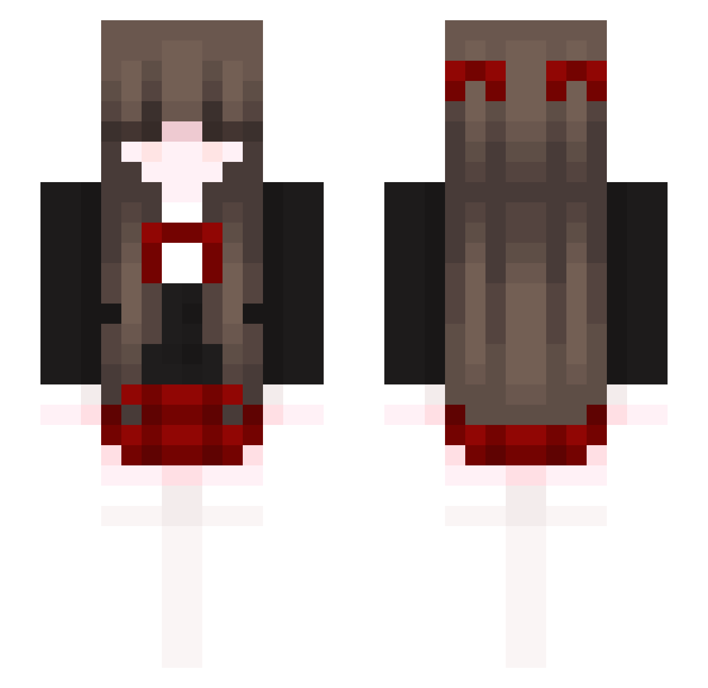 WeirdLeamon Minecraft skin, front and back view