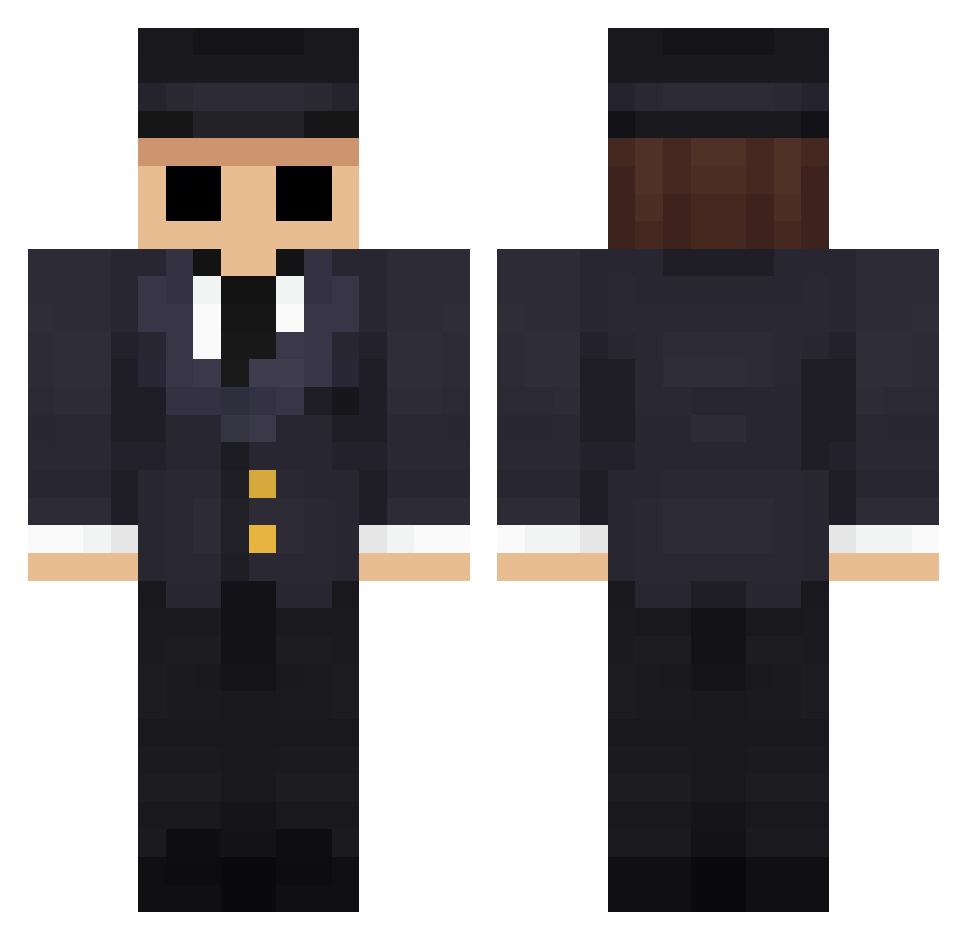 TheOnly404 Minecraft skin, front and back view