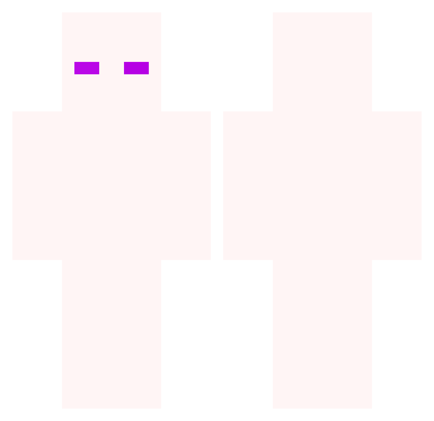 Venel Minecraft skin, front and back view