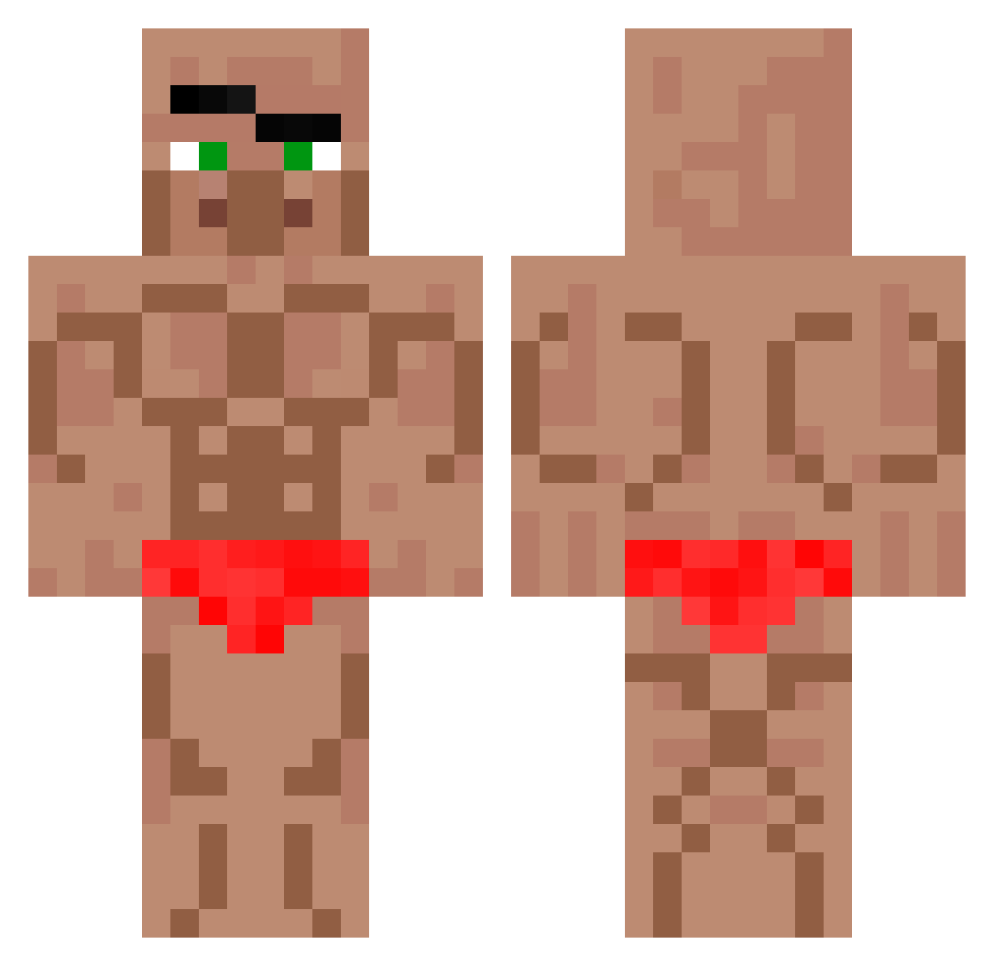 RichardKadri Minecraft skin, front and back view