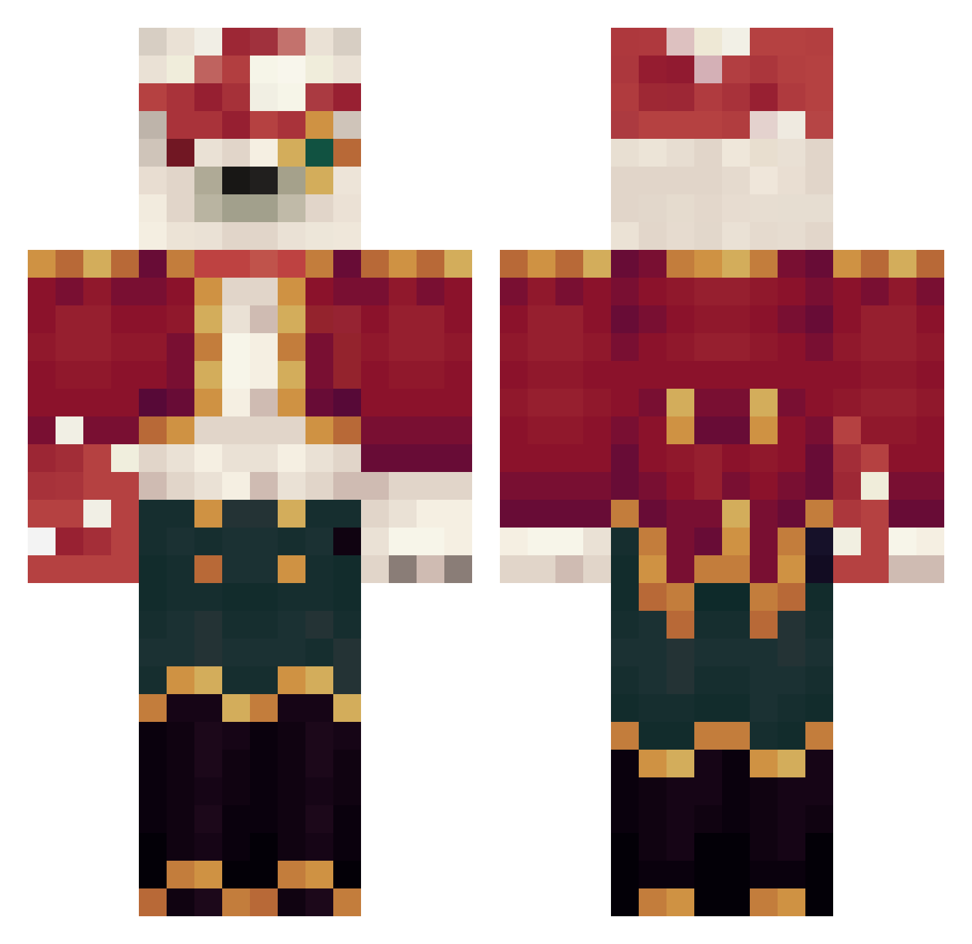 weniante Minecraft skin, front and back view