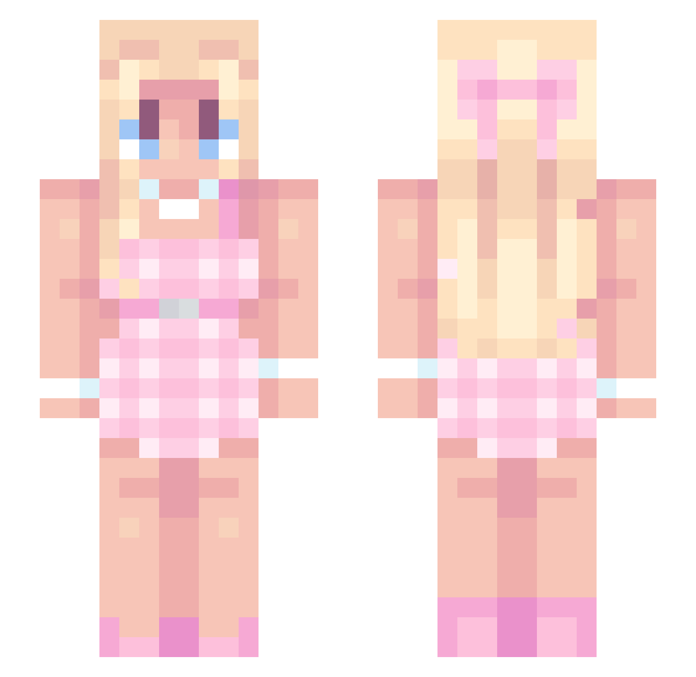 Atioj Minecraft skin, front and back view