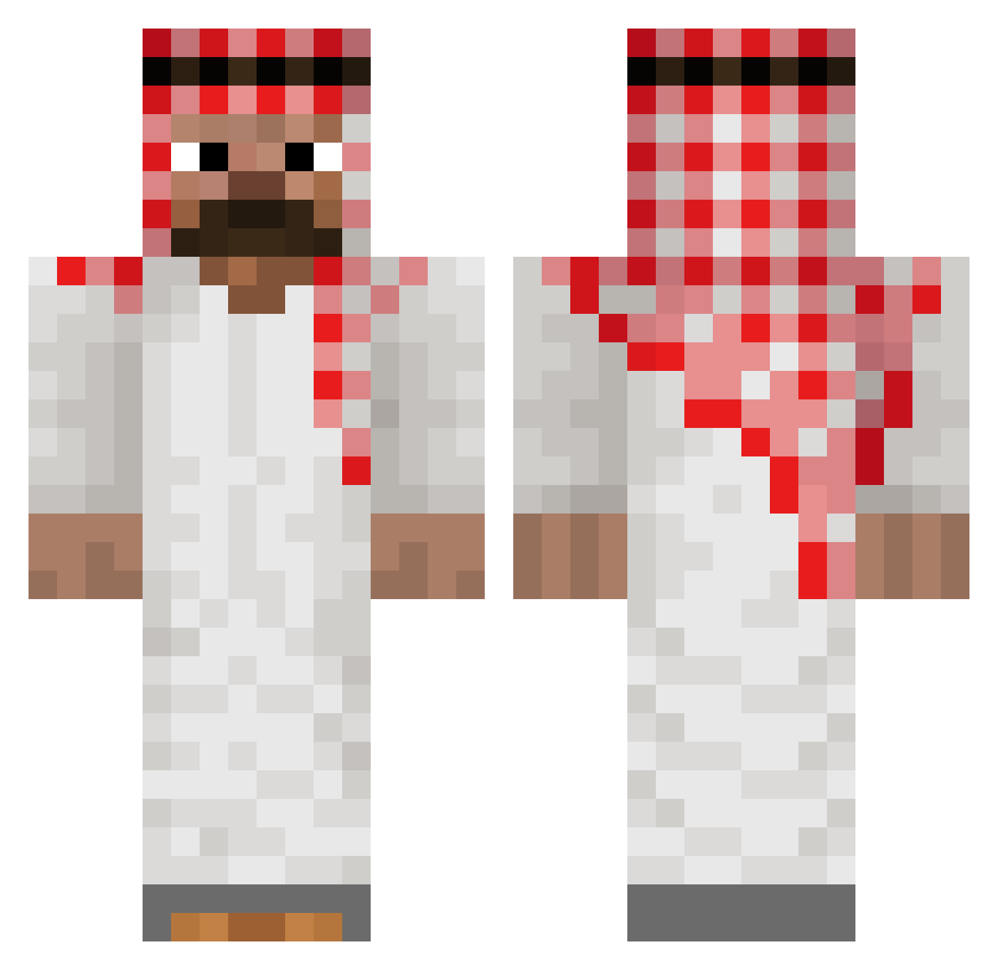 rowiegamer987 Minecraft skin, front and back view