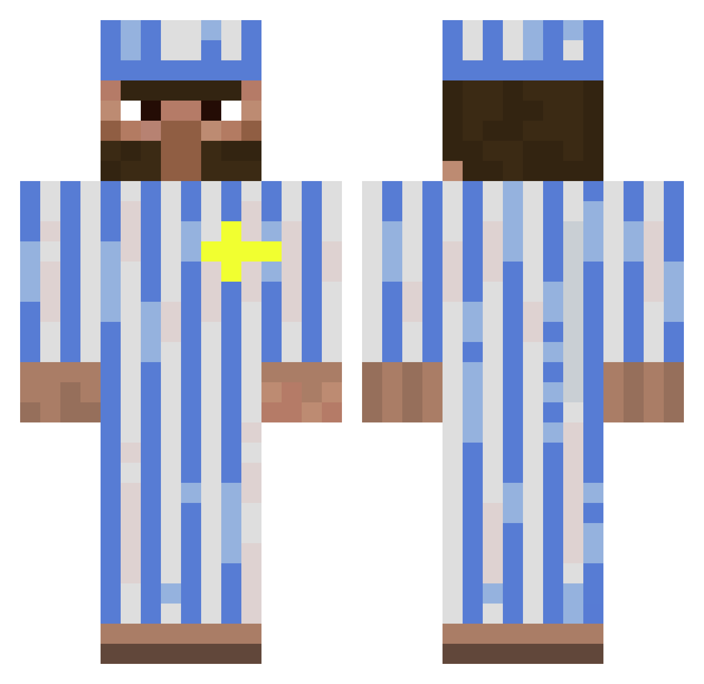 mrwonguy Minecraft skin, front and back view