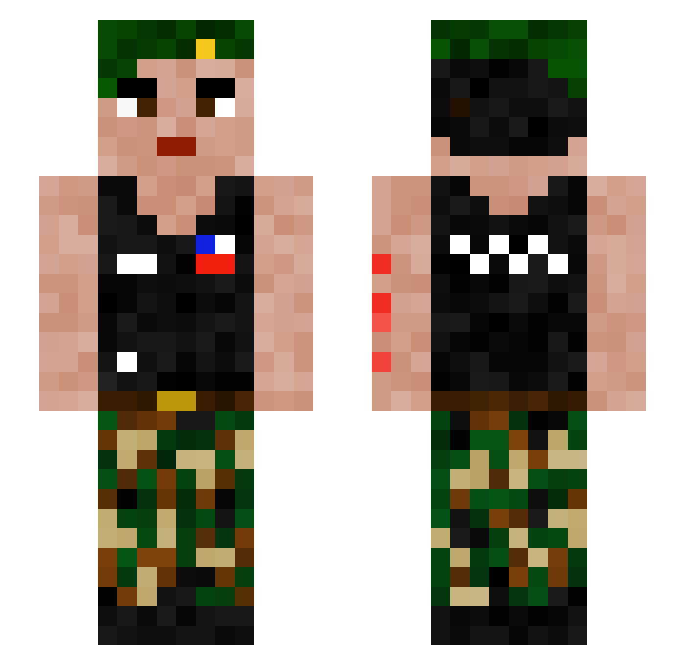 ChillyWilly6969 Minecraft skin, front and back view