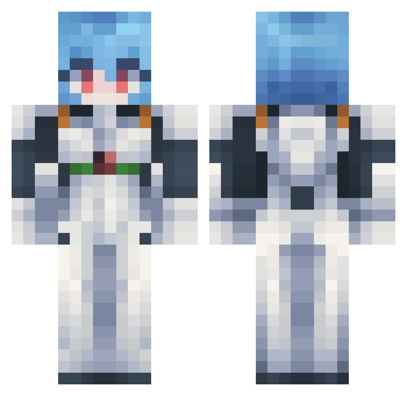 Eclipseexpect Minecraft skin, front and back view