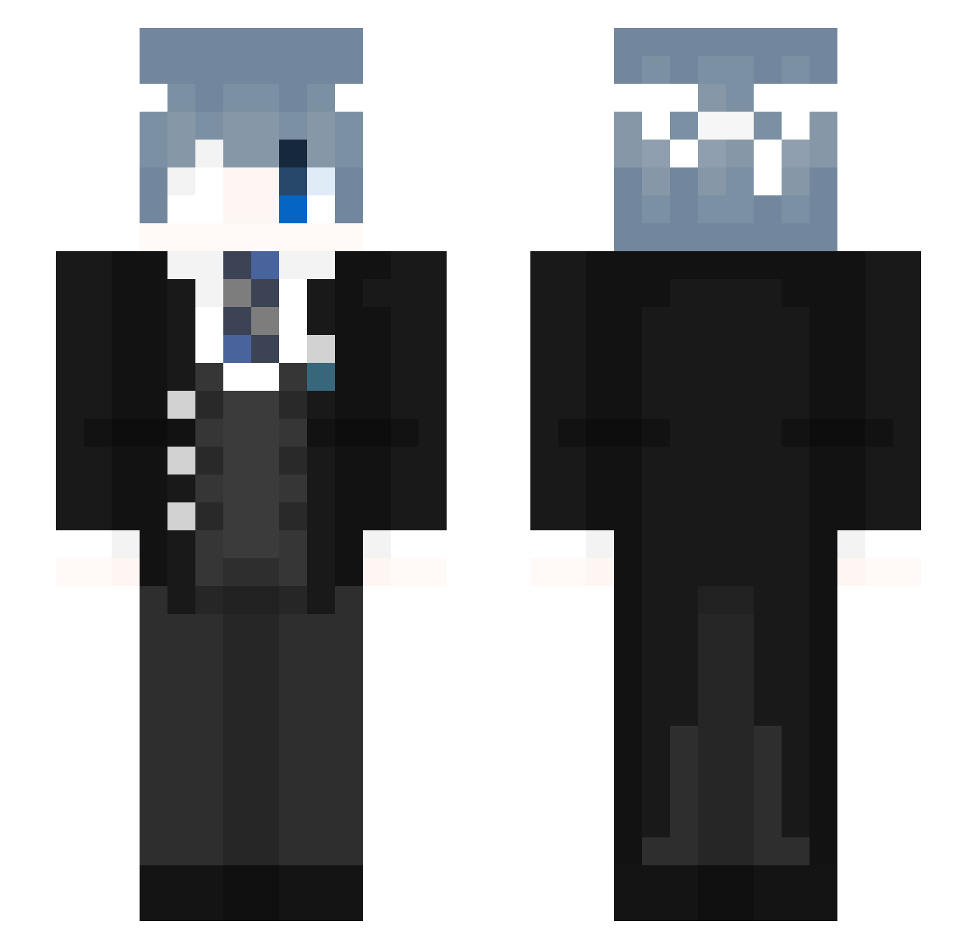 itzAkito Minecraft skin, front and back view