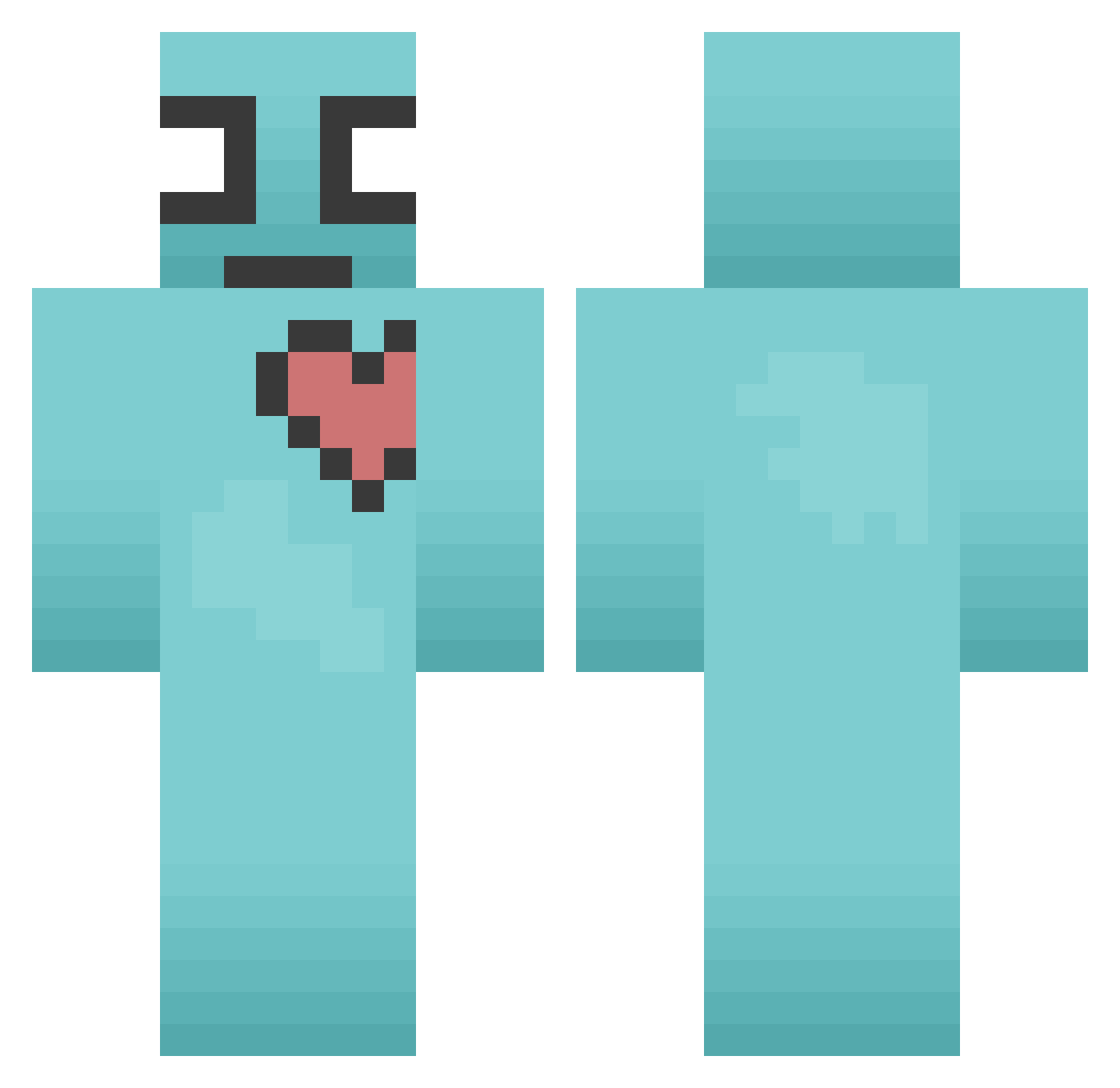 K0JIN Minecraft skin, front and back view