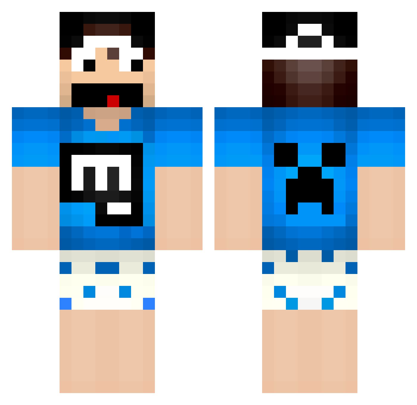 wDarkiih Minecraft skin, front and back view