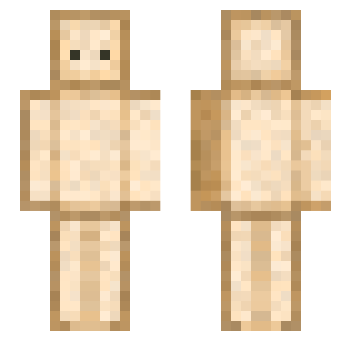 Yoo_HC Minecraft skin, front and back view
