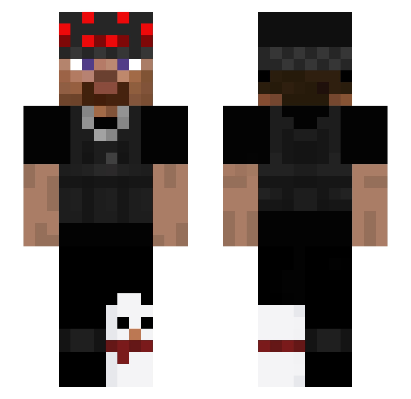 JBandz60 Minecraft skin, front and back view