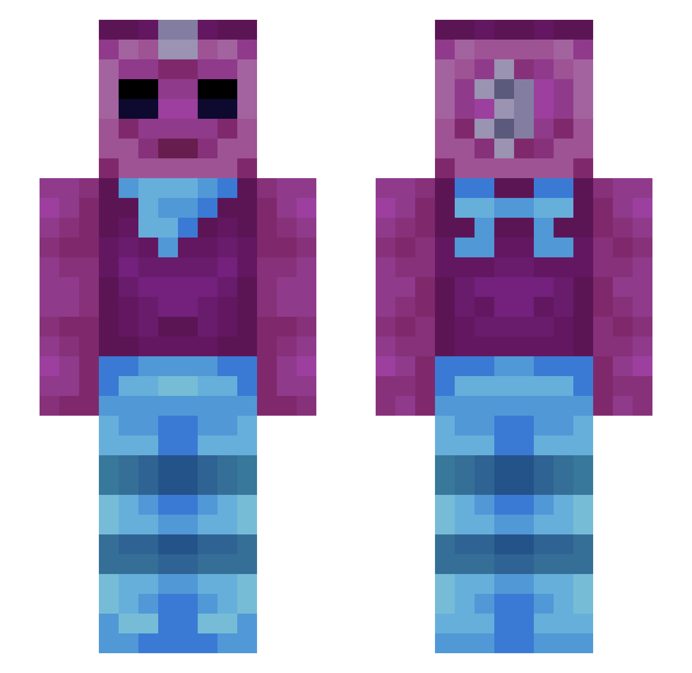 Firecatmew122 Minecraft skin, front and back view