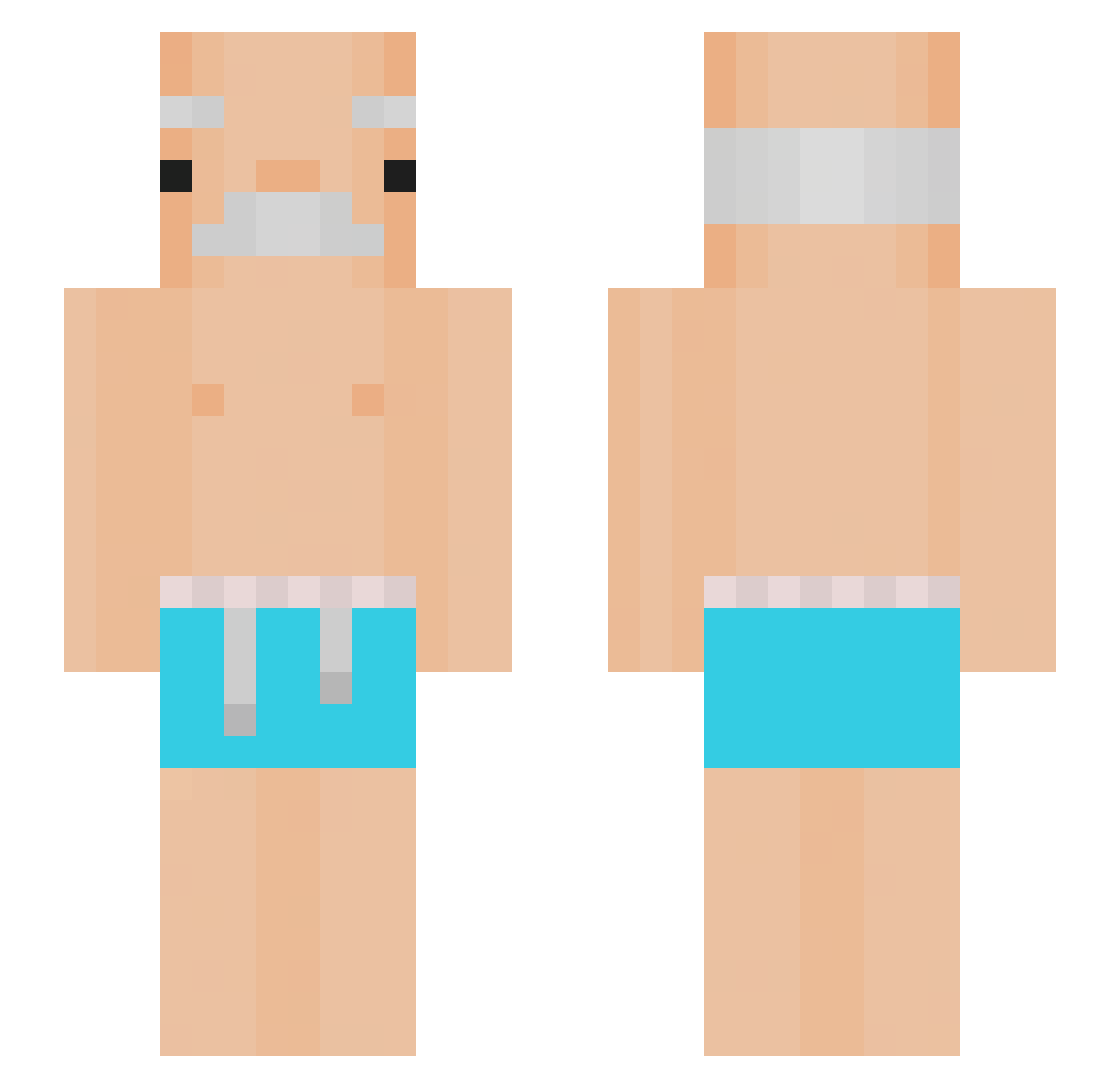 rodolfogaymer Minecraft skin, front and back view