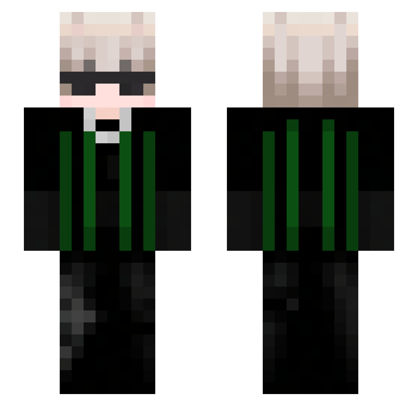 Crunpi Minecraft skin, front and back view