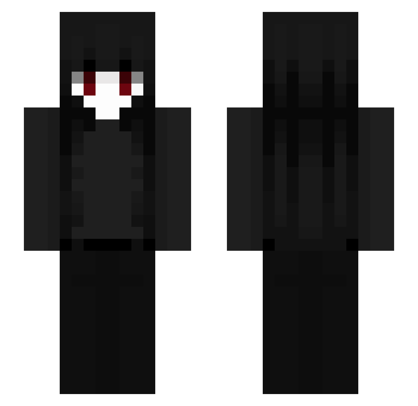 xHoverr Minecraft skin, front and back view