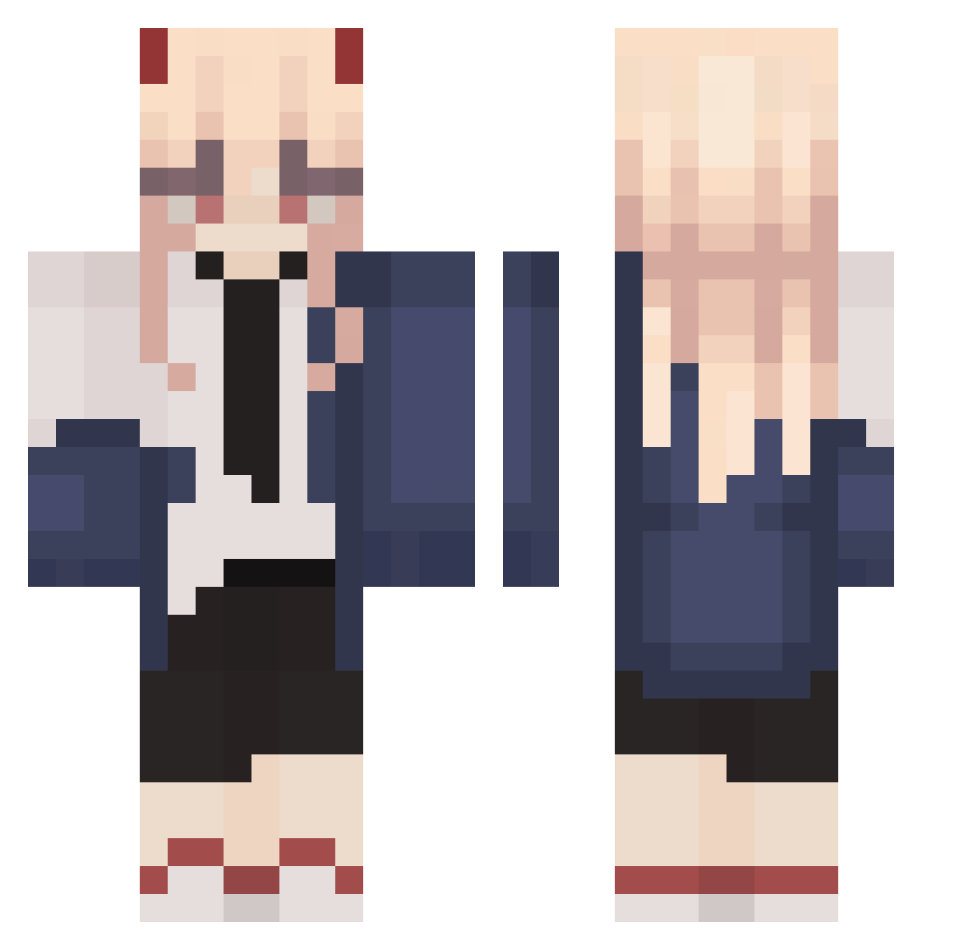 UwU_Yor Minecraft skin, front and back view