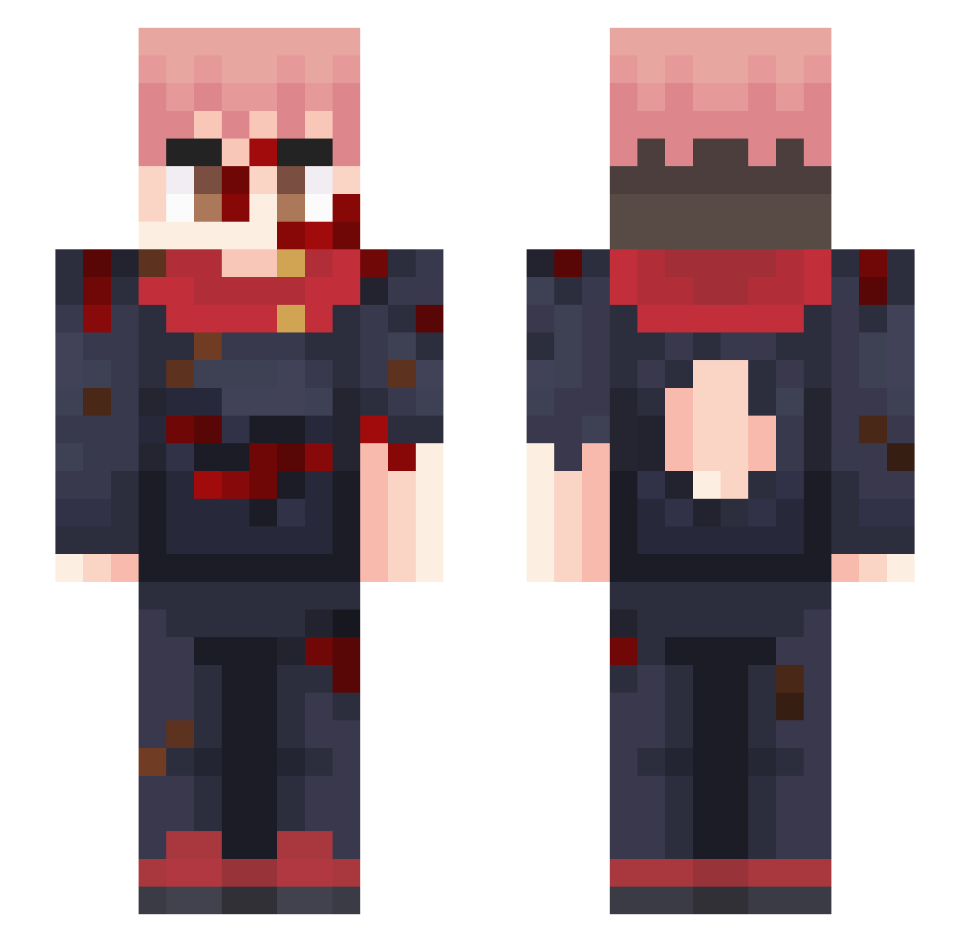 Itapepe Minecraft skin, front and back view