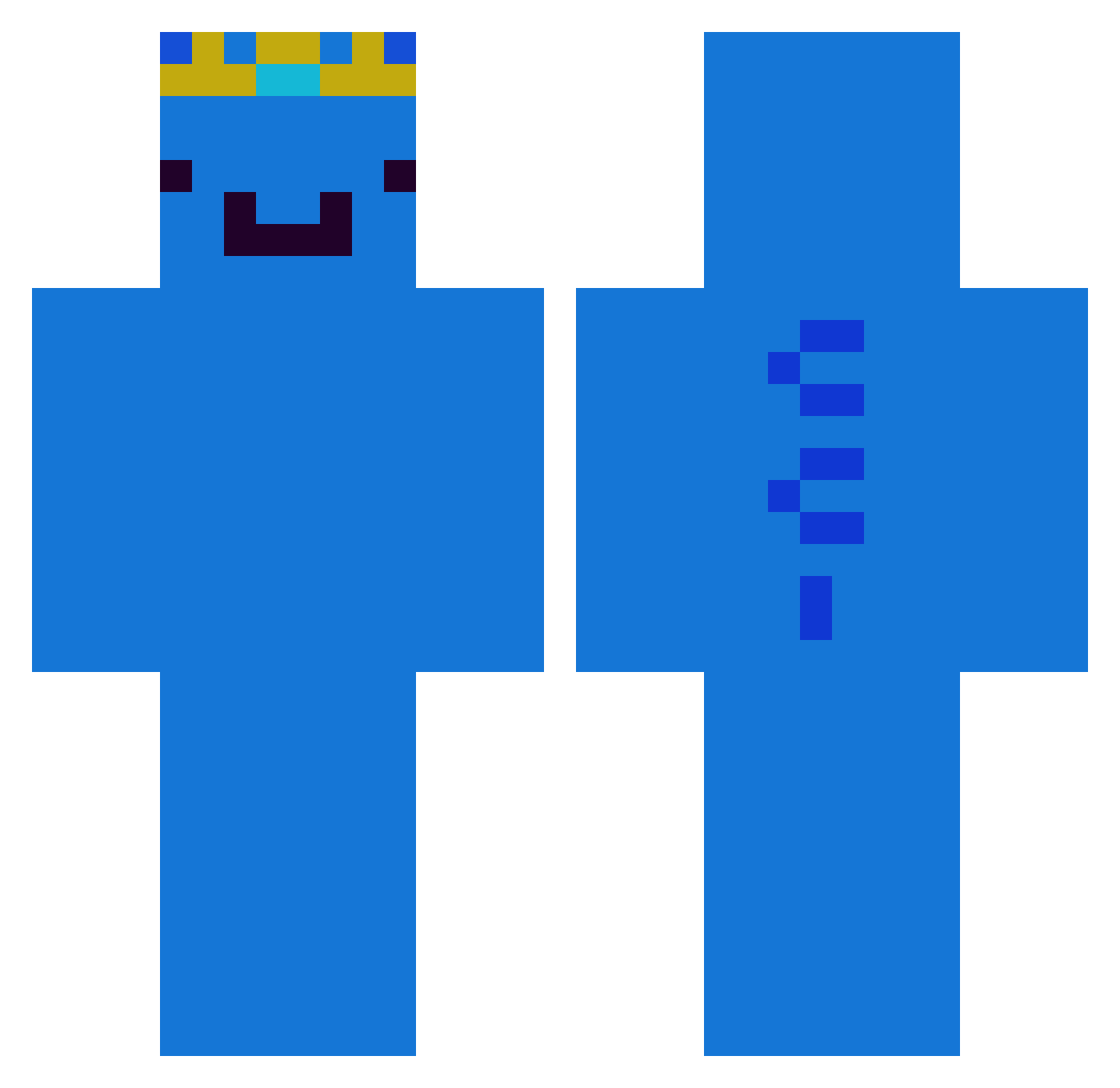 Wamuel_13 Minecraft skin, front and back view
