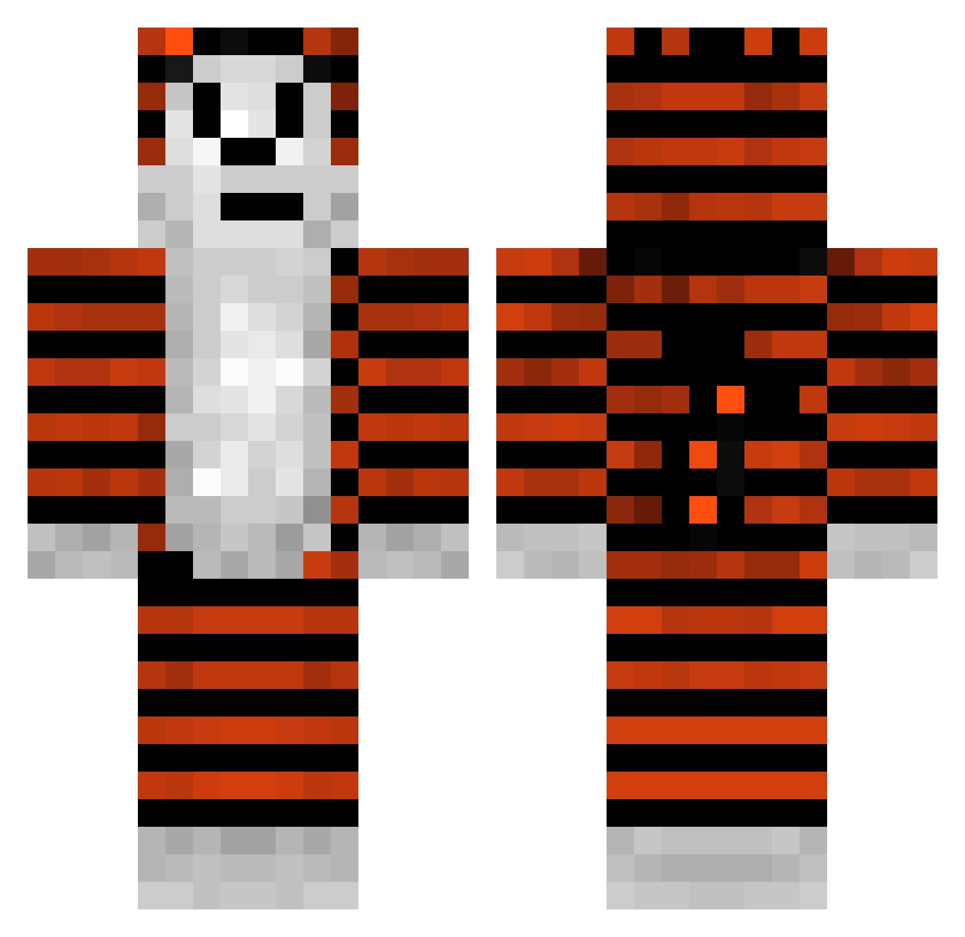 Houstonia Minecraft skin, front and back view