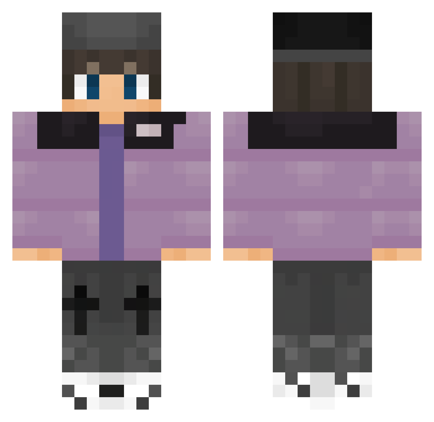 Szejkus Minecraft skin, front and back view
