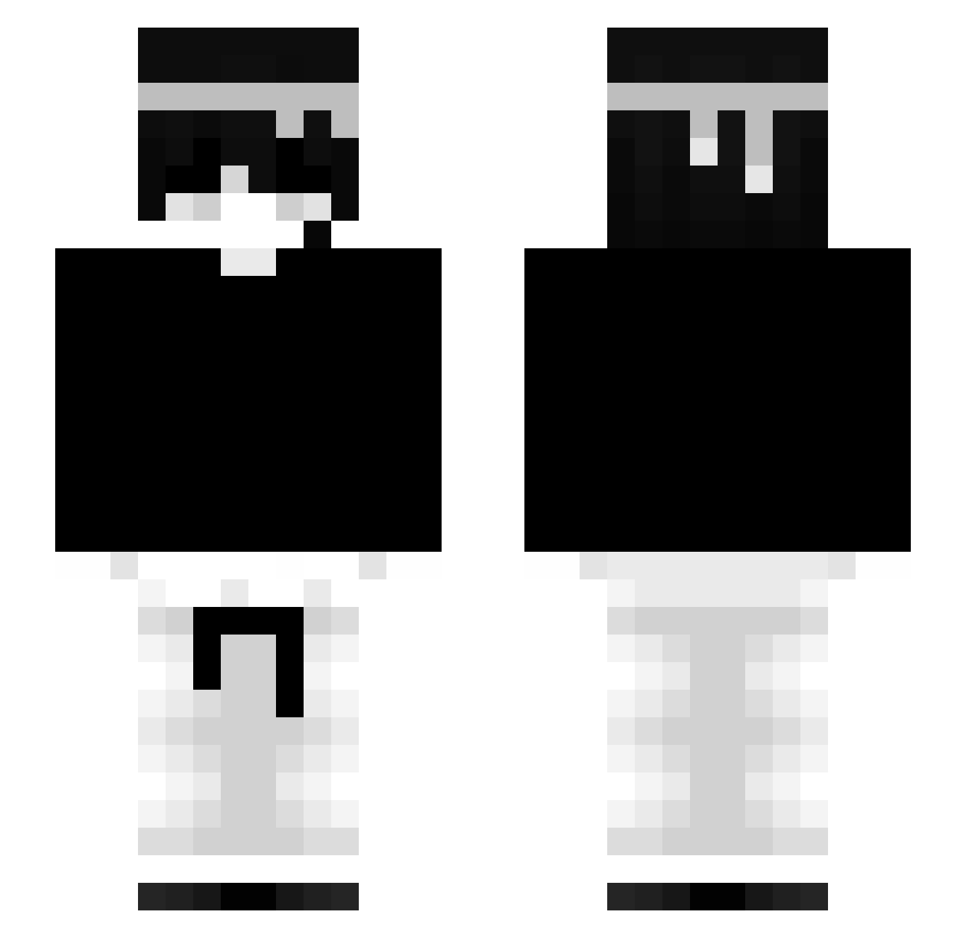 W3krecik Minecraft skin, front and back view