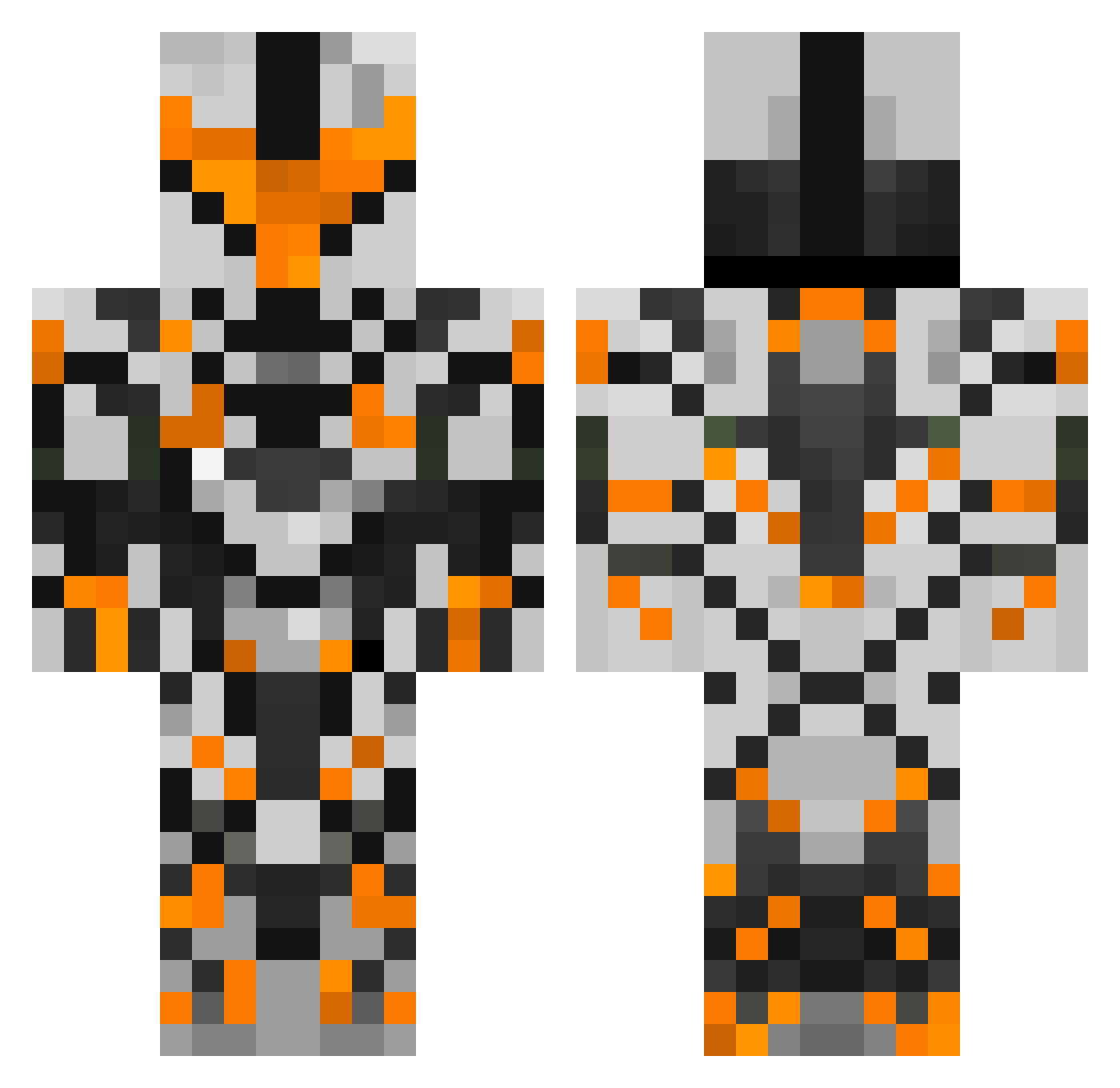 Markass18 Minecraft skin, front and back view