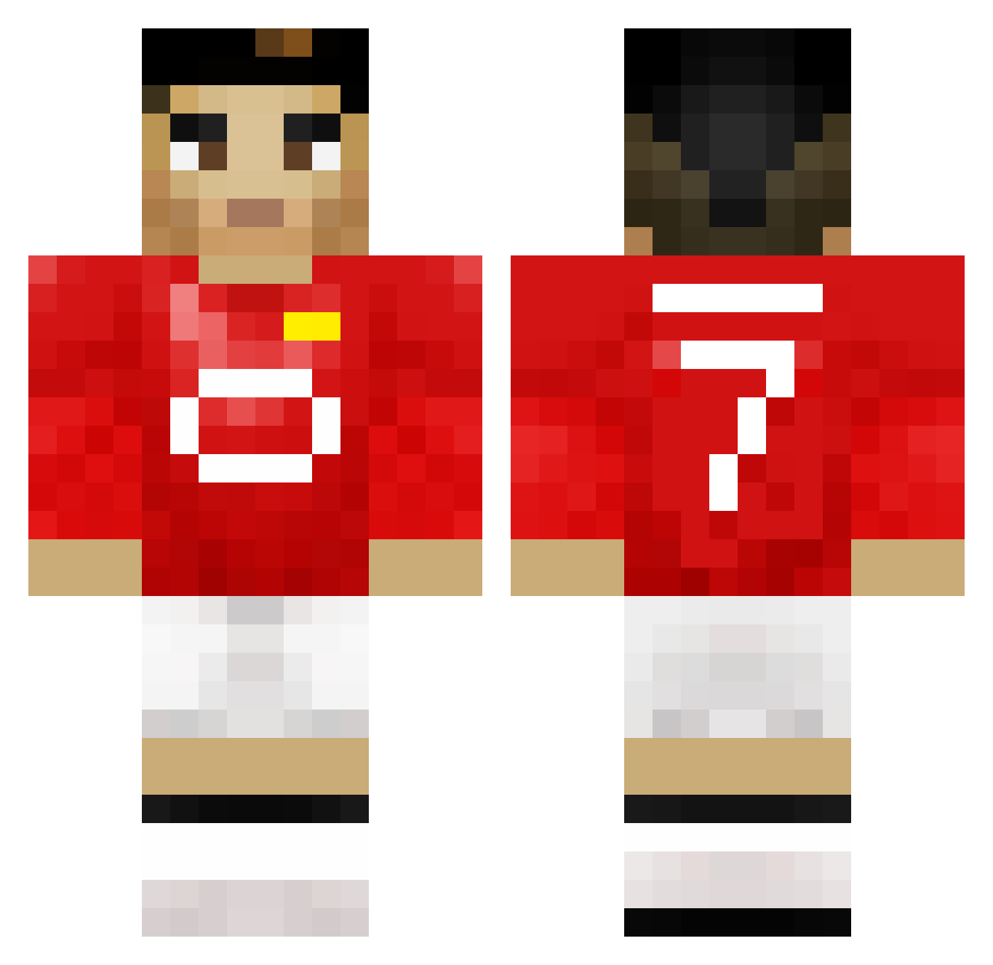 TotoCR2001 Minecraft skin, front and back view