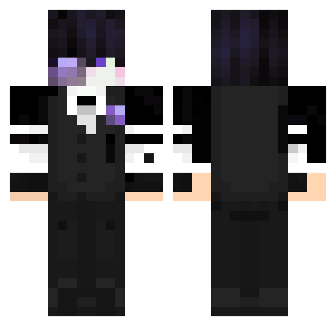 TheSolwyn Minecraft skin, front and back view