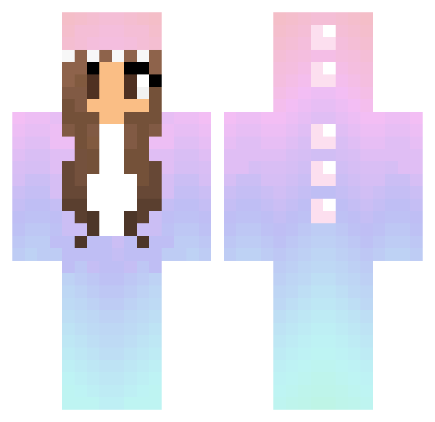 Cammie Minecraft skin, front and back view