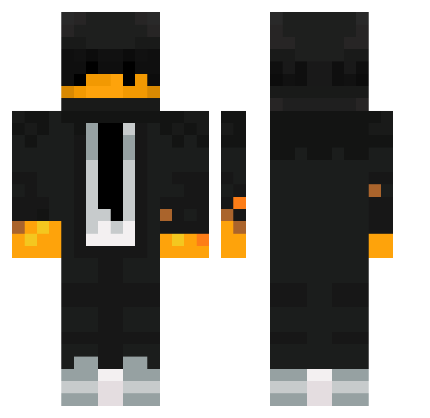 KhalihLarptimer Minecraft skin, front and back view