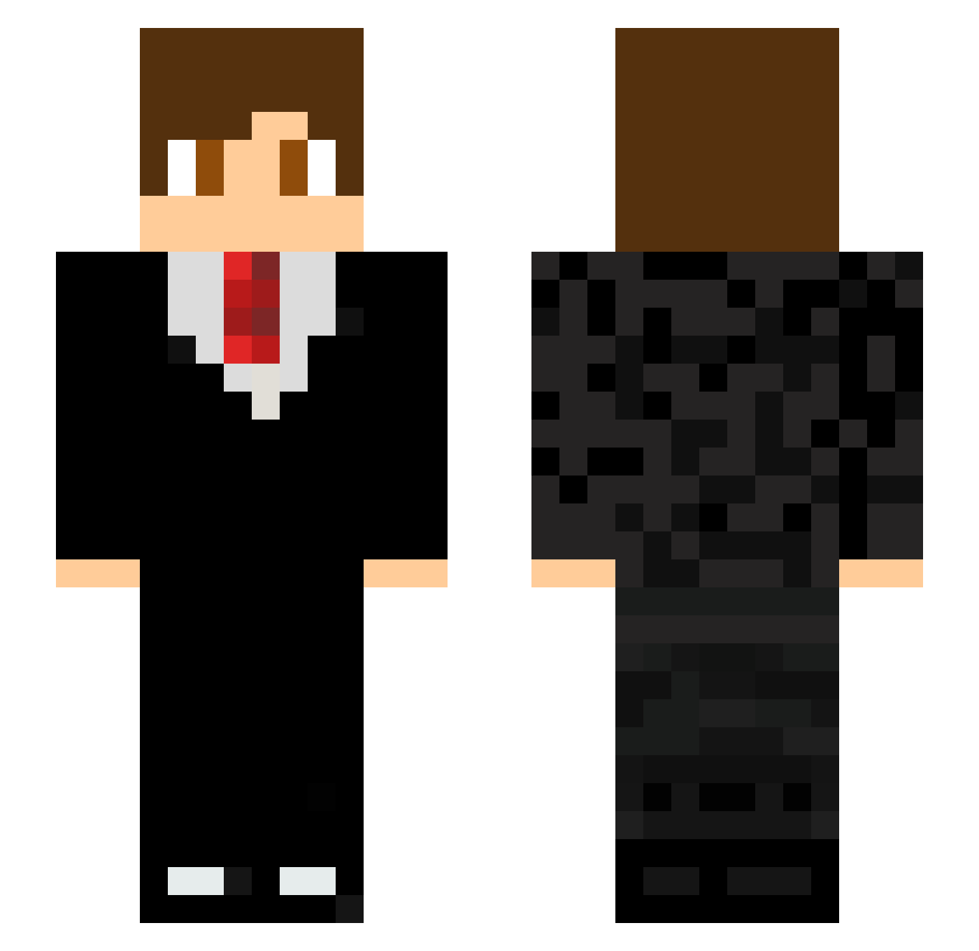 TriPeXON Minecraft skin, front and back view