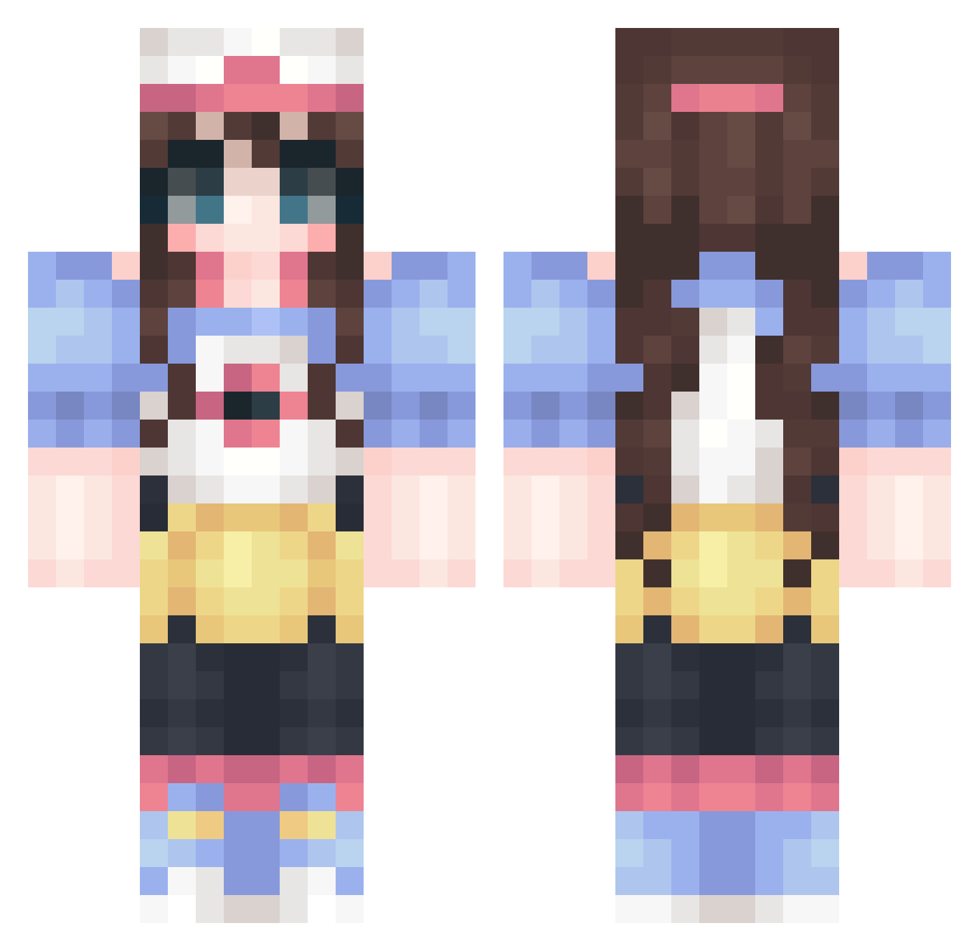 mecool625 Minecraft skin, front and back view