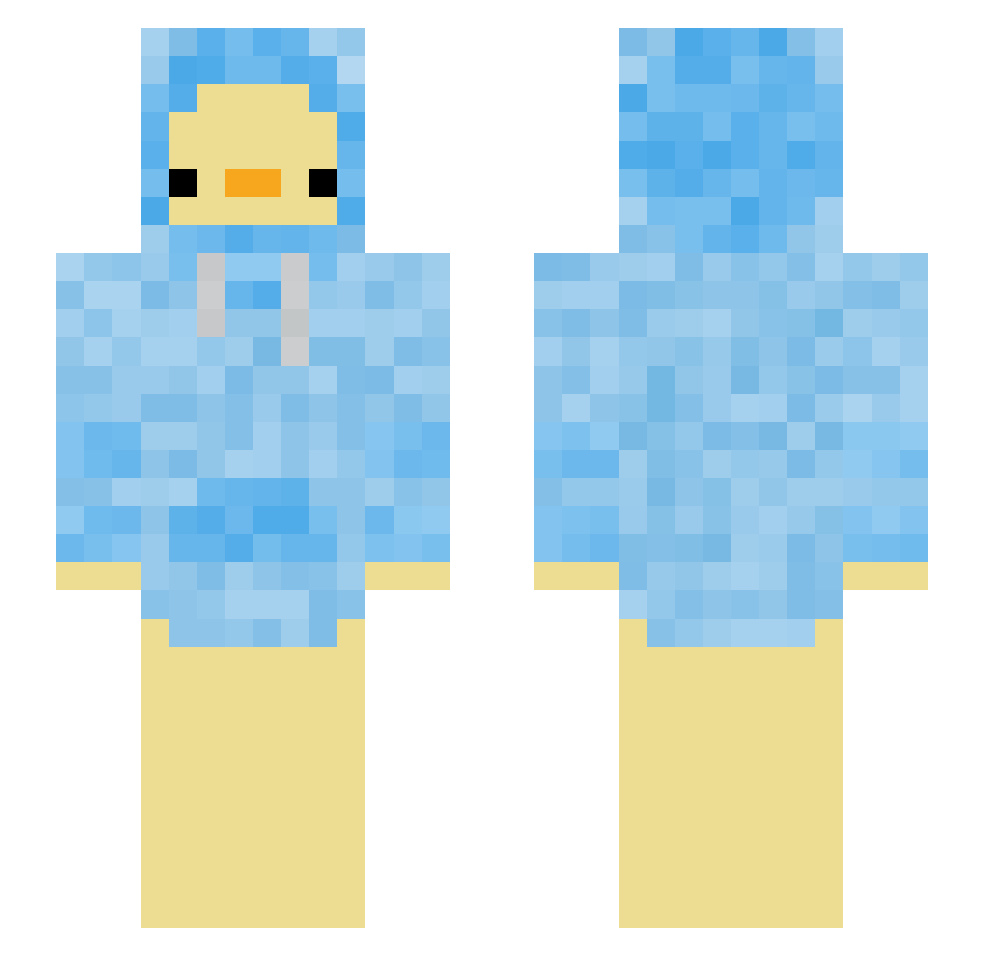 wep_ Minecraft skin, front and back view
