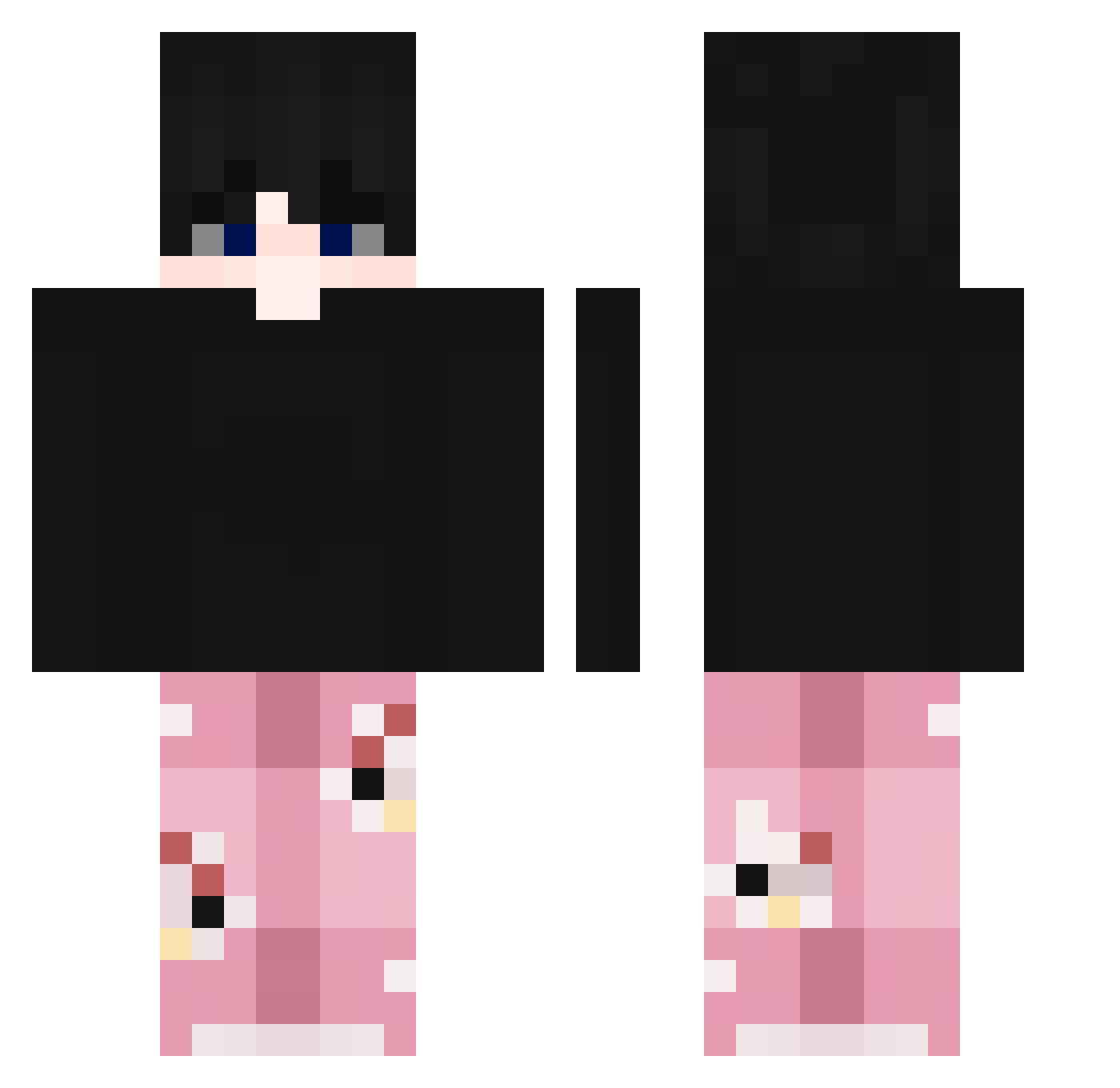 majkelll Minecraft skin, front and back view