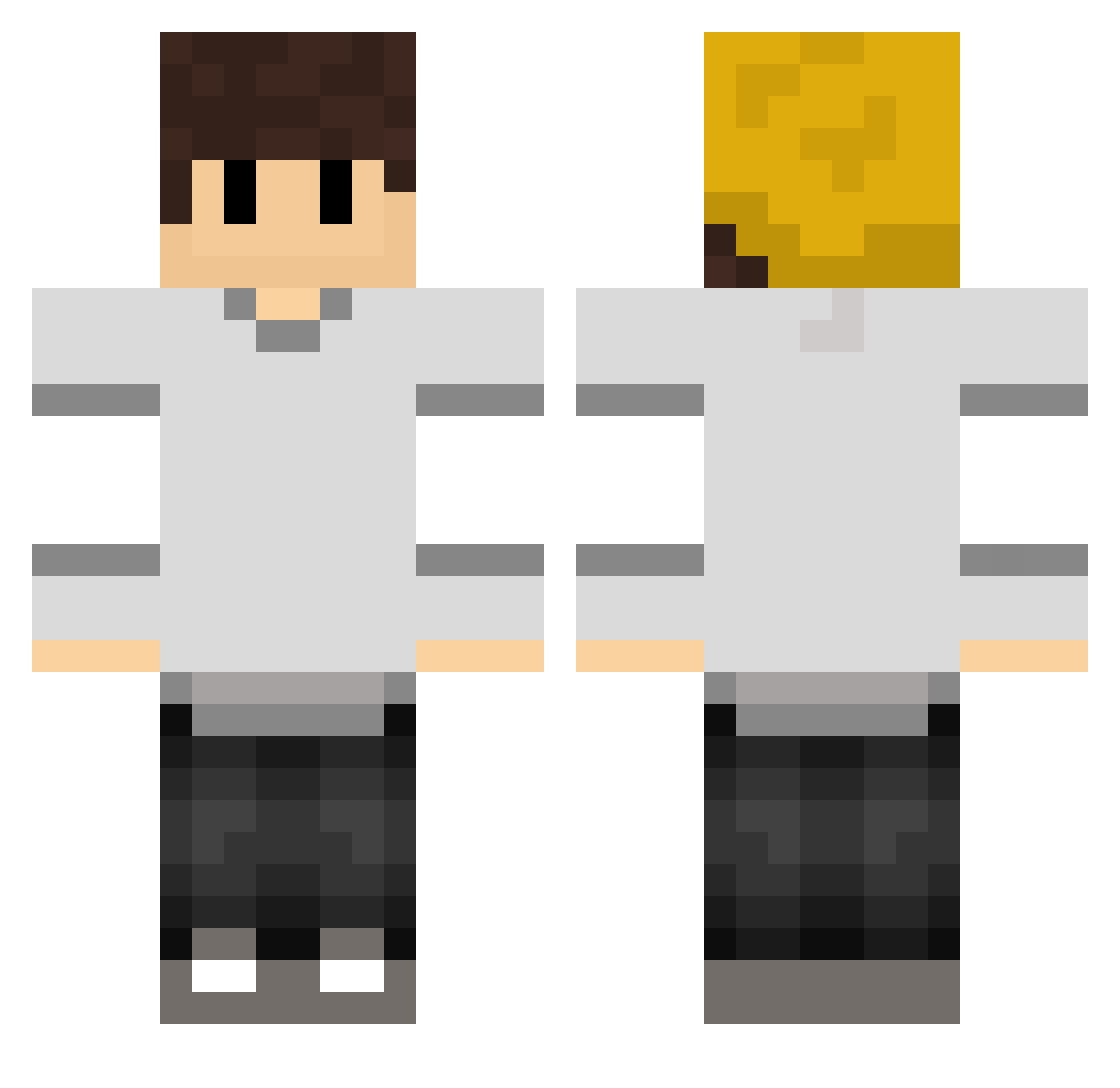 Speedyru Minecraft skin, front and back view