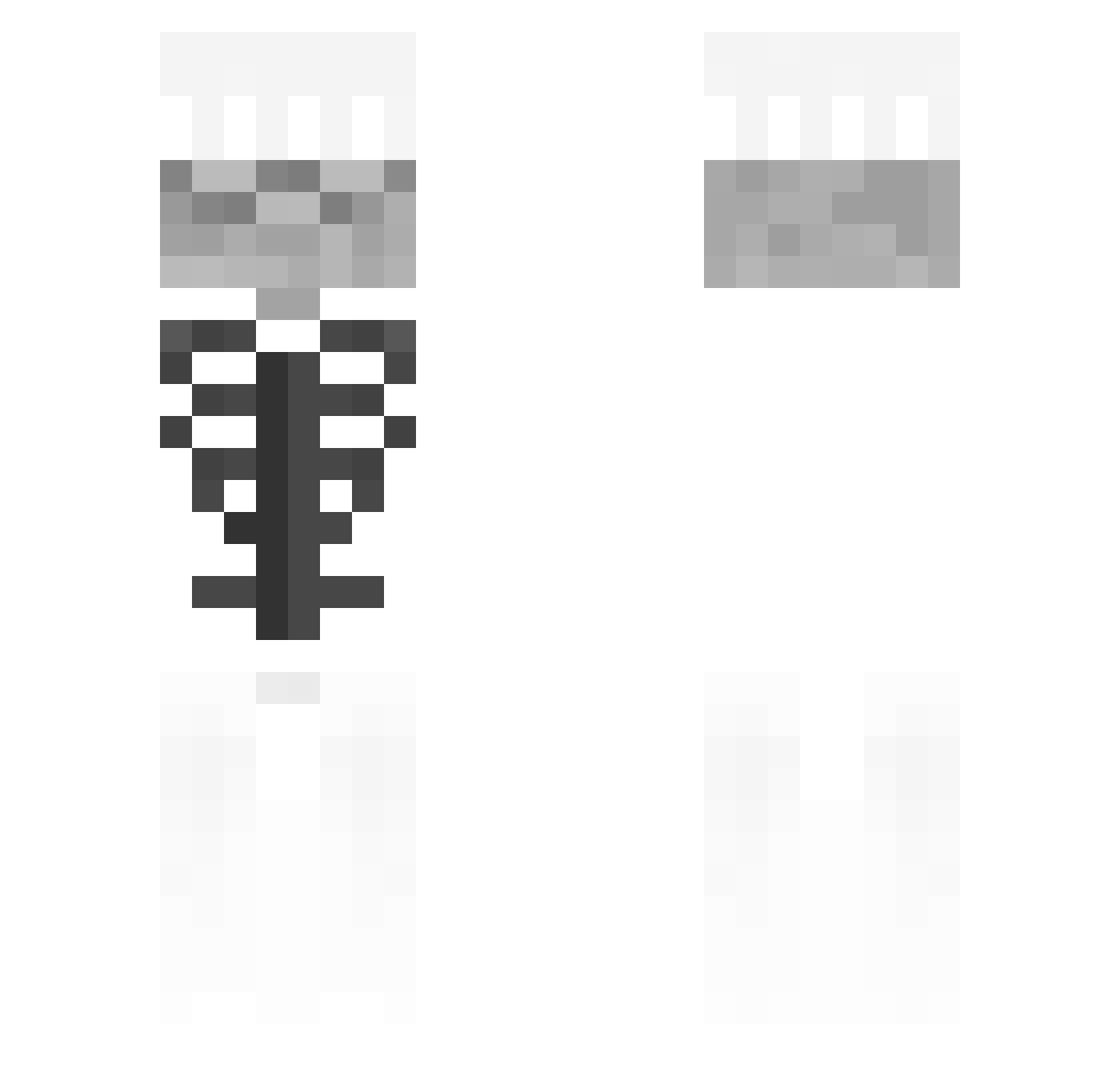 Psychologiaa Minecraft skin, front and back view