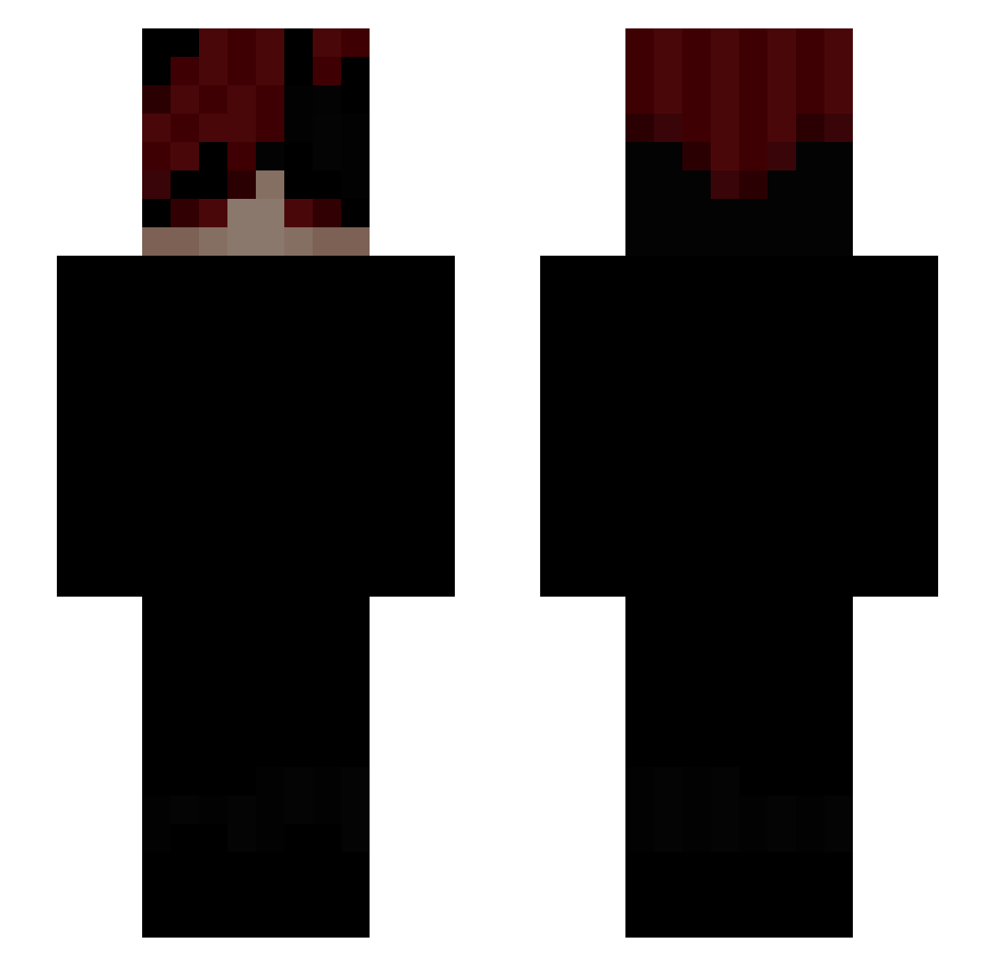 Swxqt Minecraft skin, front and back view