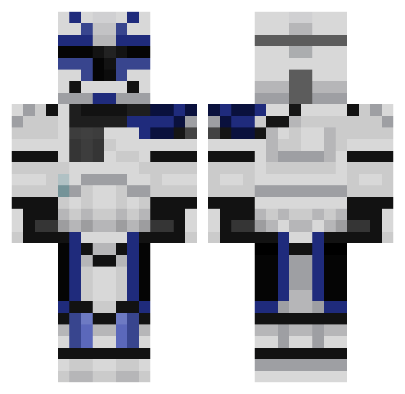 Sasoyu Minecraft skin, front and back view