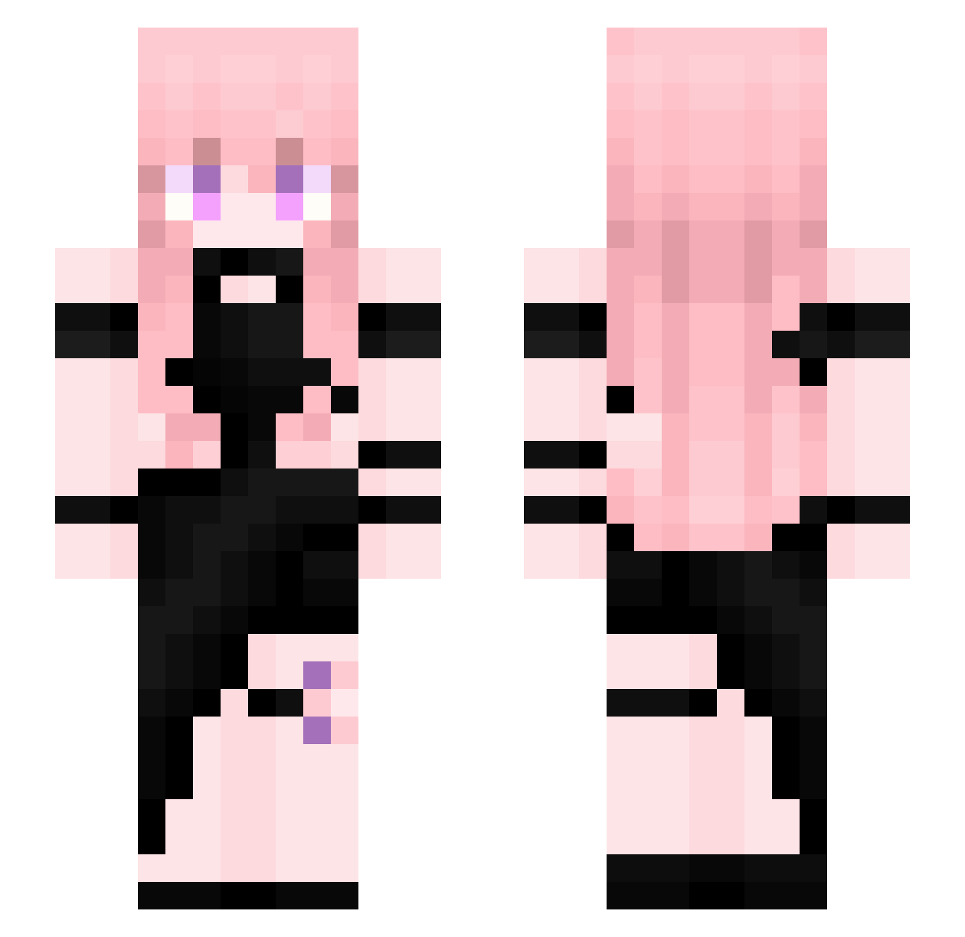 Rino08163 Minecraft skin, front and back view