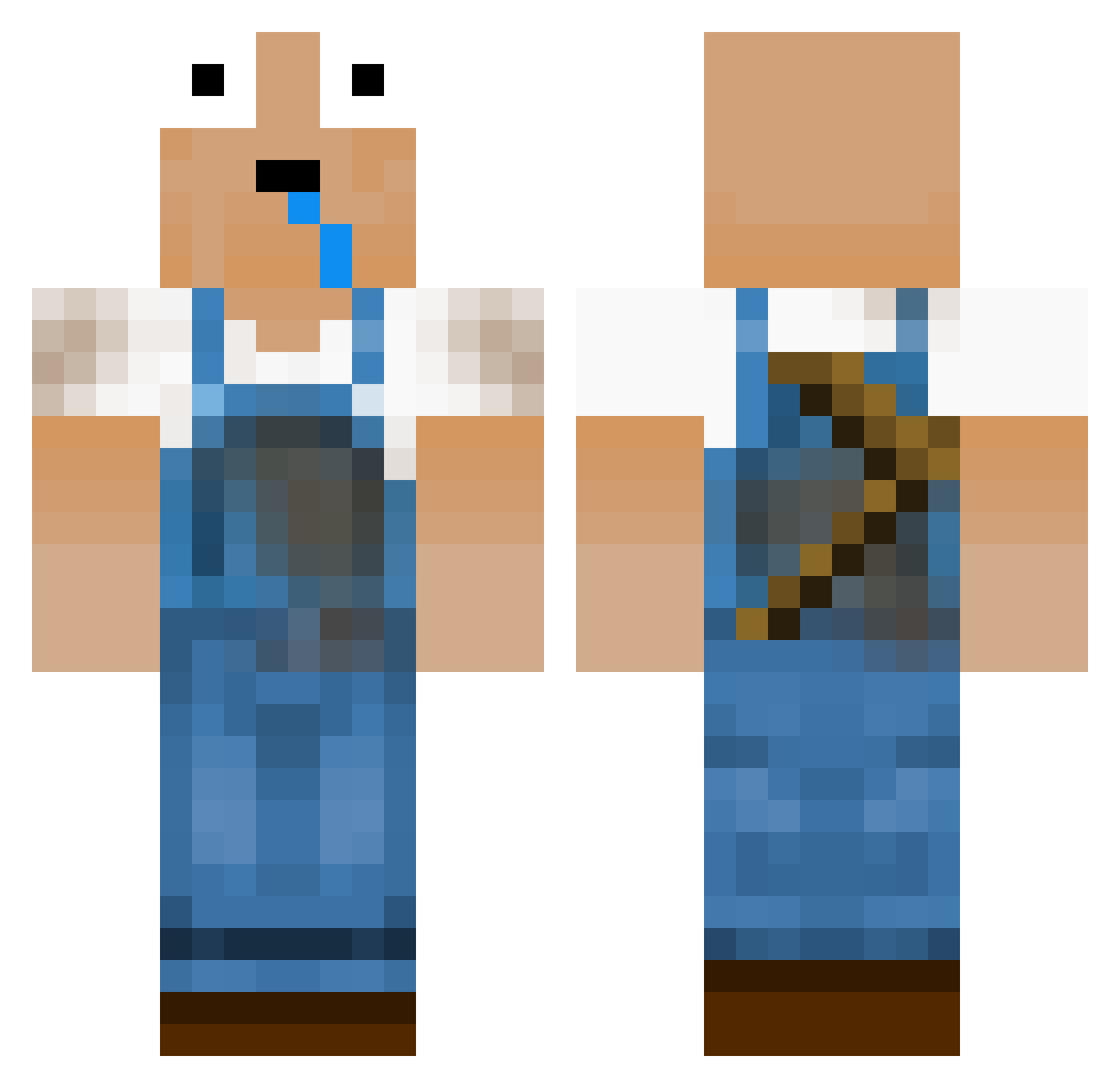 Blacklight1xx Minecraft skin, front and back view