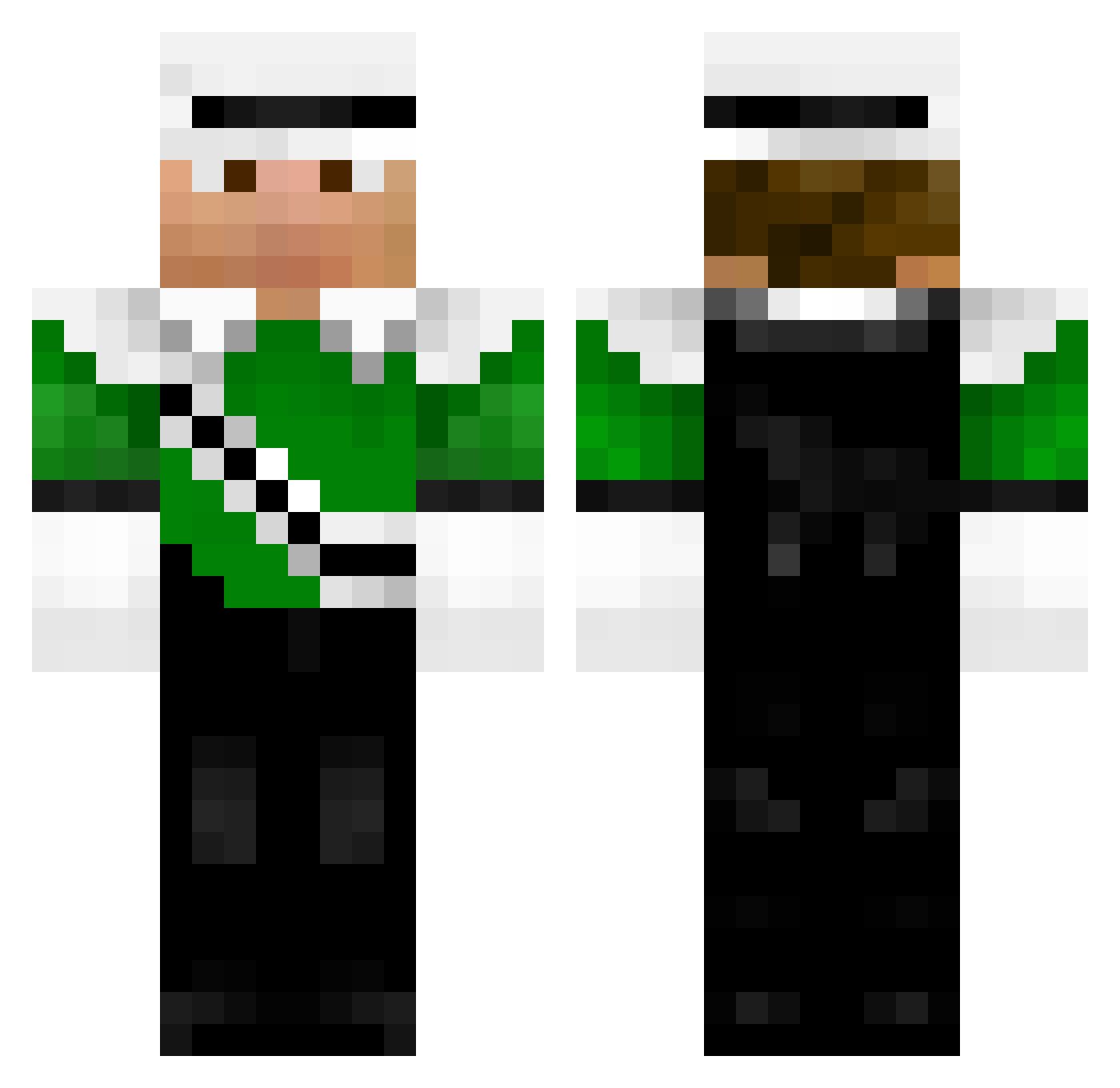 XoCarterr Minecraft skin, front and back view