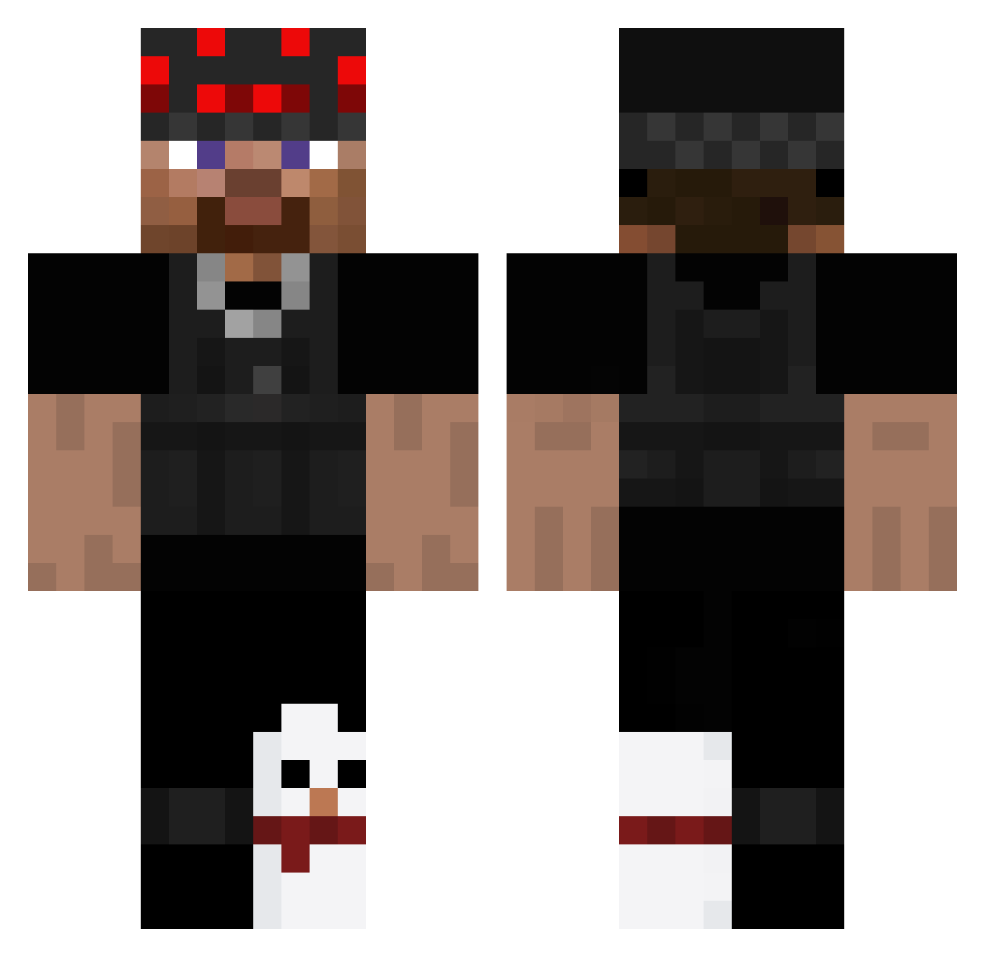 ChungwillX Minecraft skin, front and back view