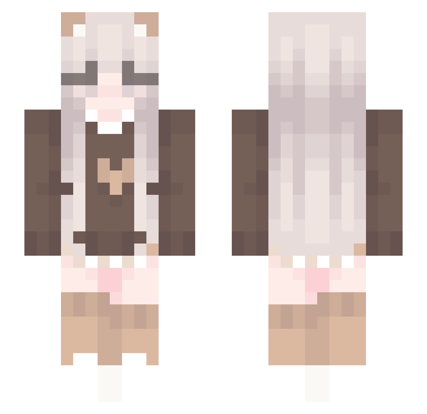xIlanax_19 Minecraft skin, front and back view