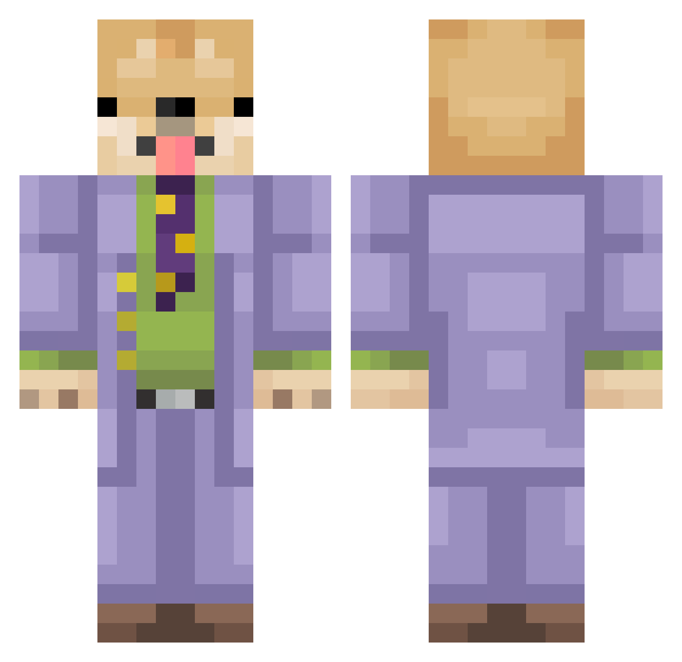 strawhatpirates2 Minecraft skin, front and back view