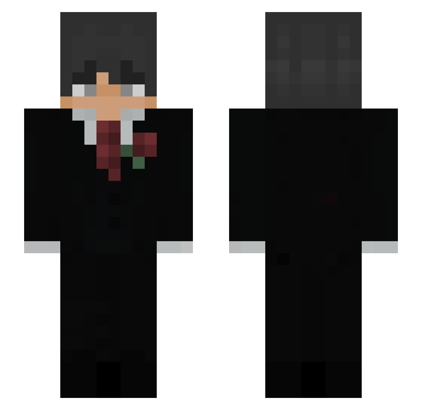 DragoBlockXD Minecraft skin, front and back view
