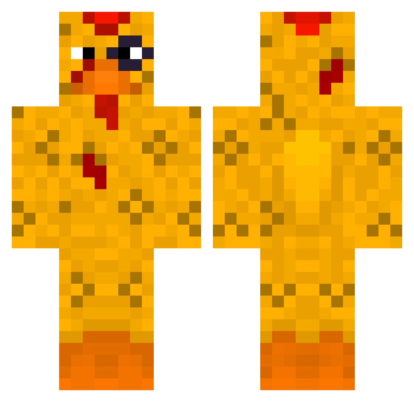 jellyfishwow Minecraft skin, front and back view