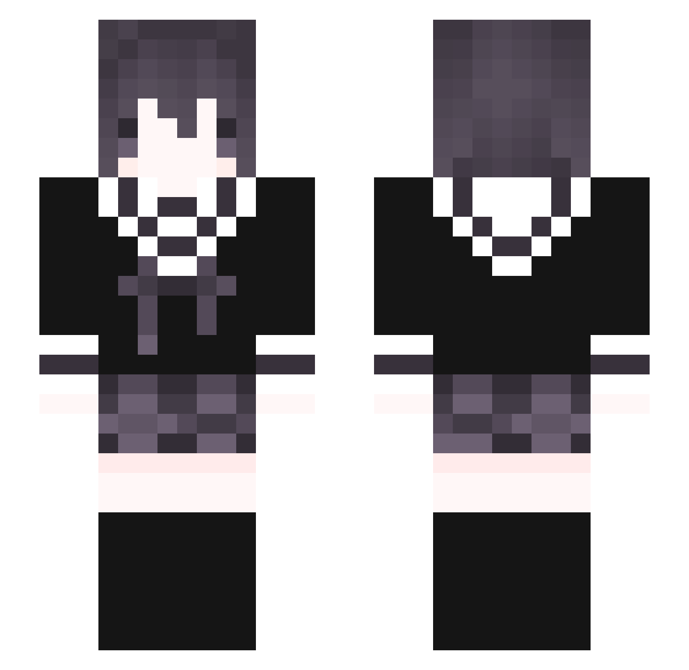 rwert Minecraft skin, front and back view